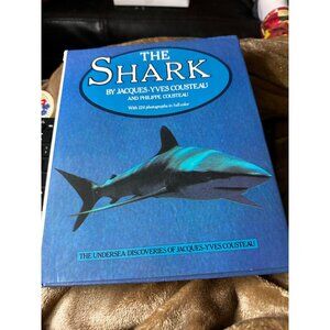The Shark by Jacques -Yves Cousteau Hardover Dust Jacket 1987 Printed Book Spain